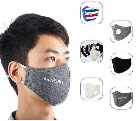 Siyah Yeniden Kullanılabilir Yıkanabilir Bakır İyon Maskesi PM2.5 Yetişkin Pamuk Yüz Maskeleri